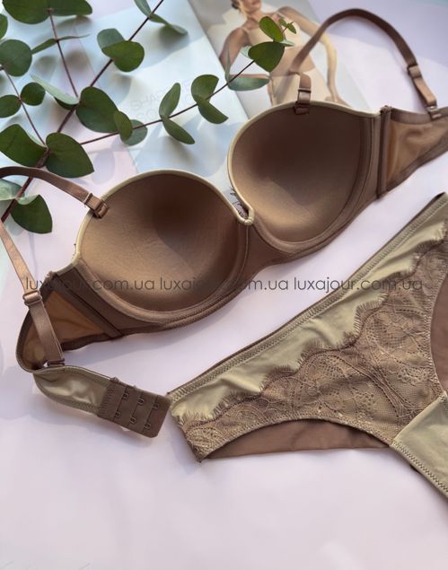 Комплект нижнего белья Cencka Flower 9943 мокко