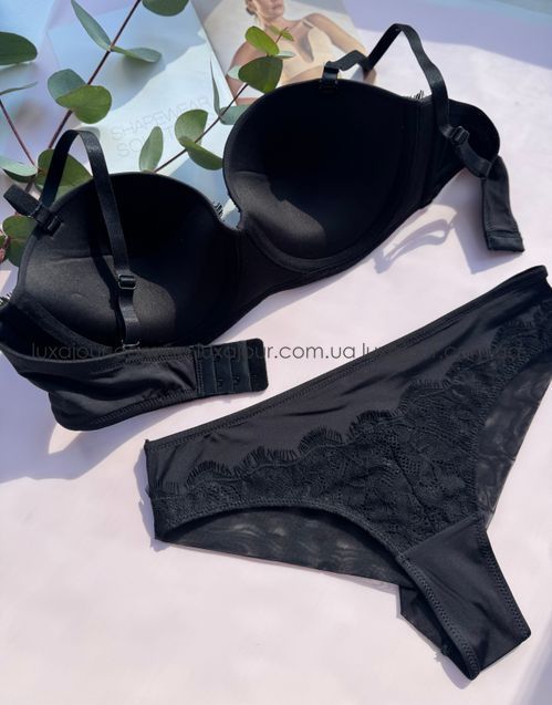 Комплект нижньої білизни Cencka Flower 9943 чорний