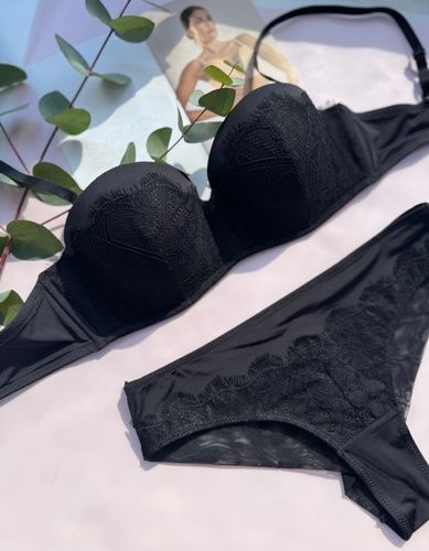 Комплект нижнего белья Cencka Flower 9943 черный